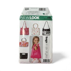 New Look Bags in 6 Styles Sewing Pattern 6391 FF Uncut 2004